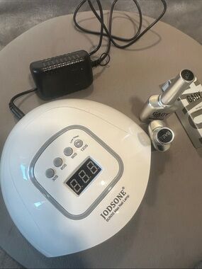 Jodsone White LED Nail Lamp with Silver GAOY Gel Polish Bottles